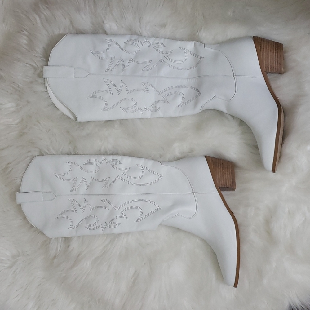 NEW Billini Urson White Cowboy Boots Size 9 - Picture 6 of 10